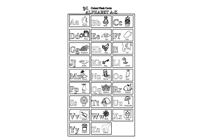 100 Ideas Educational Coloring Pages Abc Flash Cards Printable