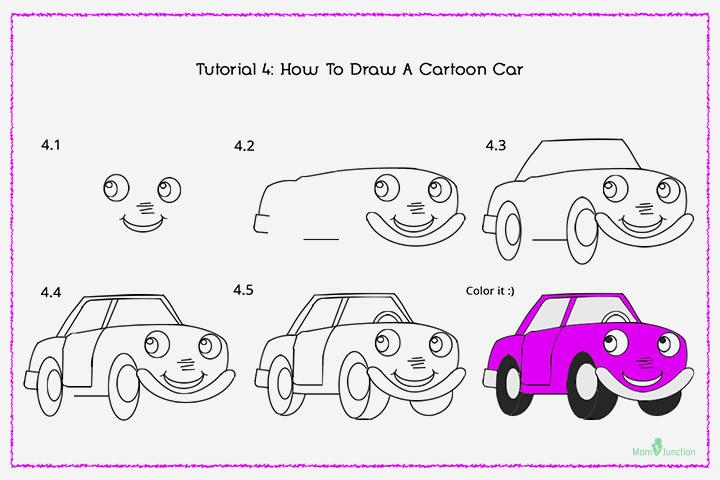 How To Draw A Car Step By Step For Kids?