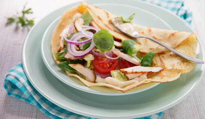 Chicken wraps with flatbread recipes for kids