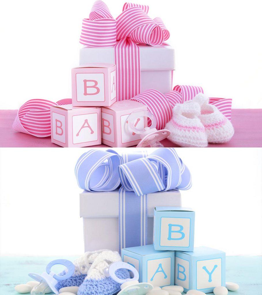 Lot de 6 ballons baby shower bébé surprise : Baby shower fille ou