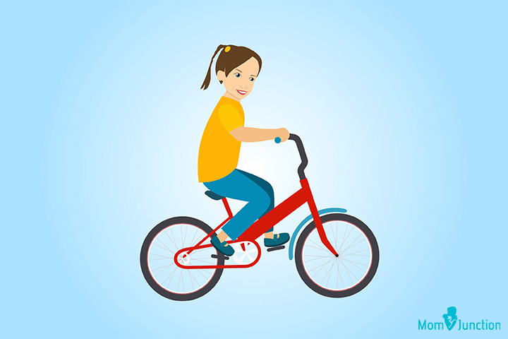 Cycling exercise for kids at home