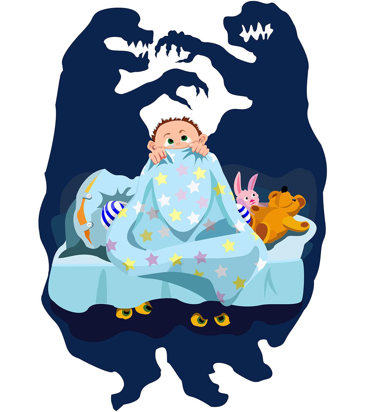 Baby scared with nightmare
