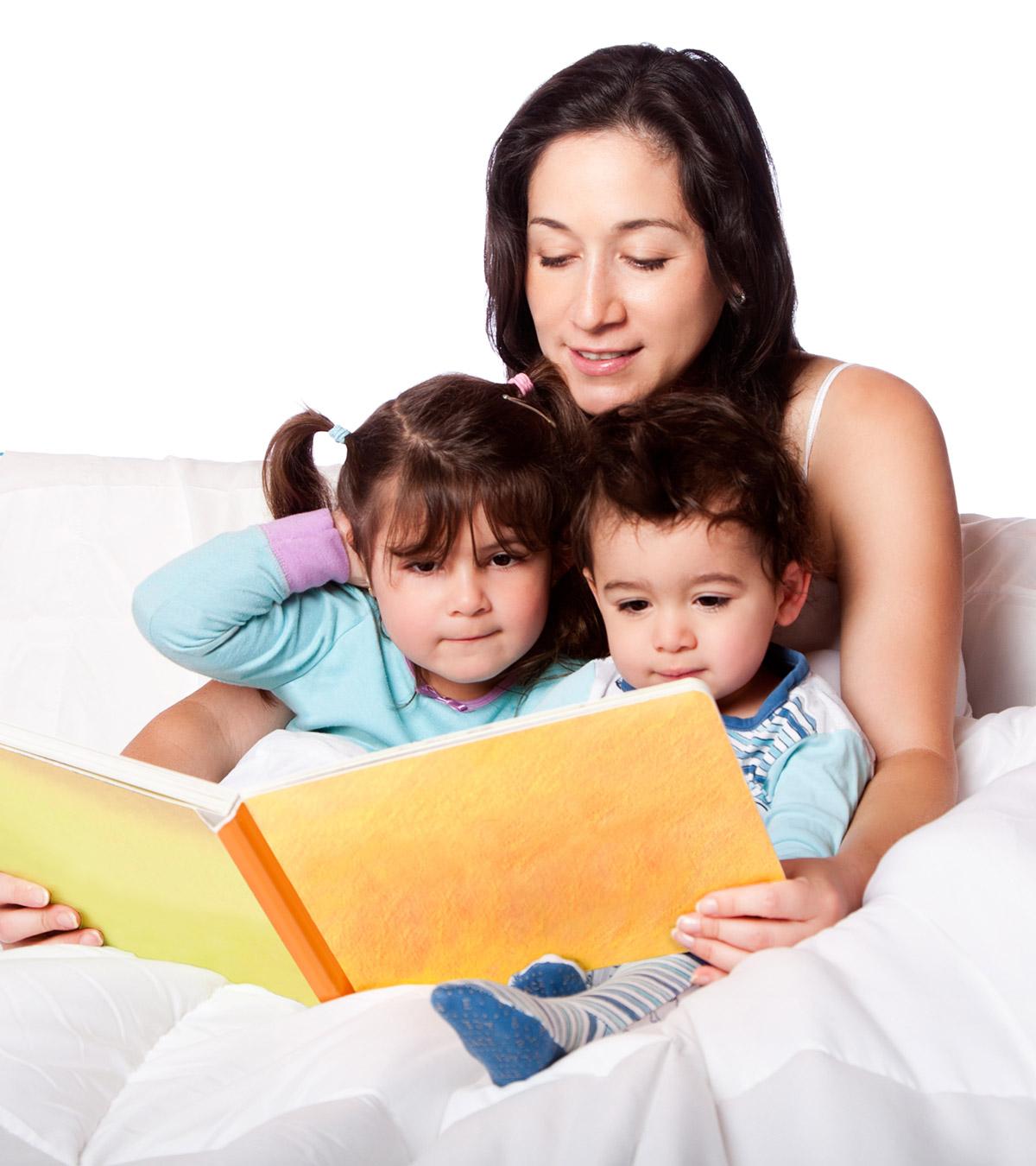 A Mom Telling Story For her Kids