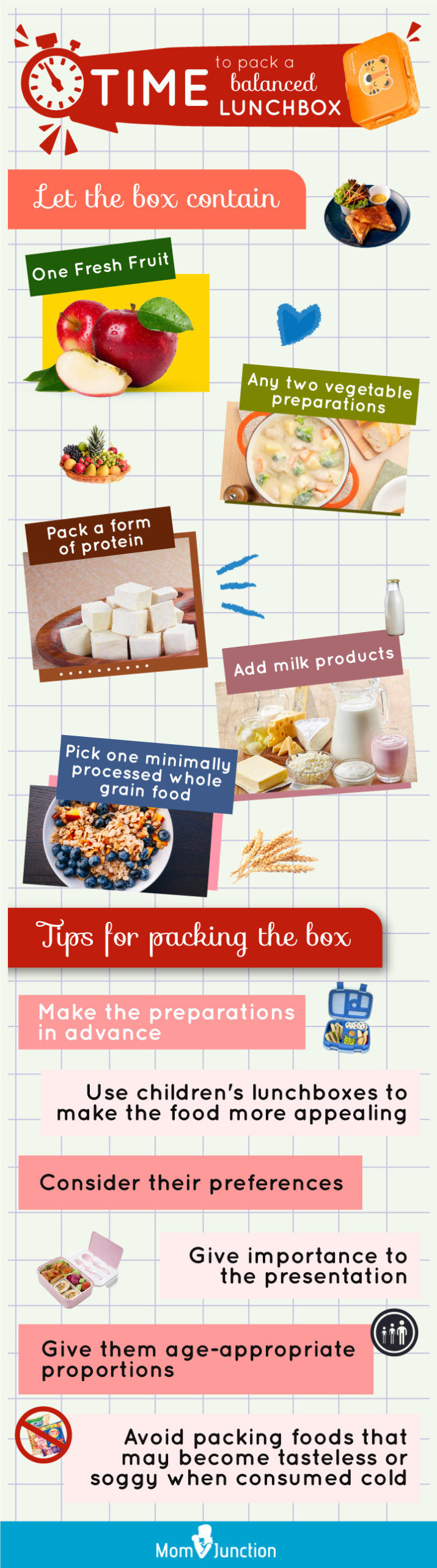 time to pack a balanced lunch box (infographic)