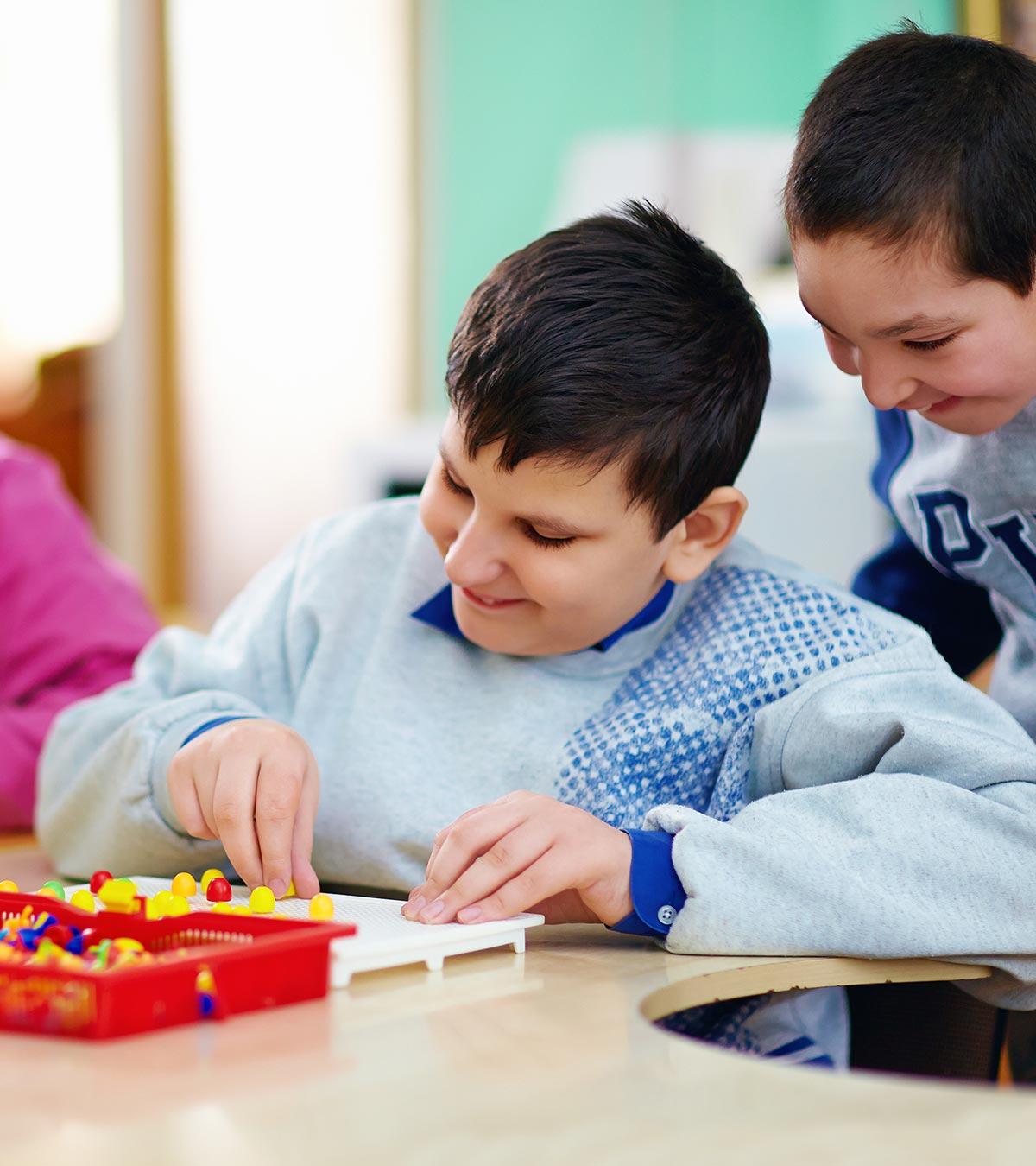 Autistic Kids Doing Activity