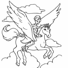 Barbie And The Magic Of Pegasus Coloring Page