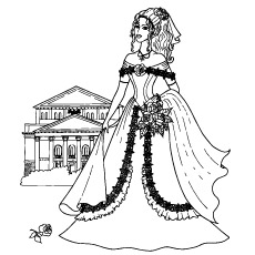 Barbie Fashion Girl Coloring Page