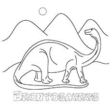 brontosaurus dinosaur coloring pages