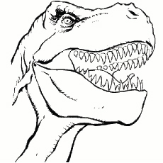 Dinosaur Face Picture coloring pages