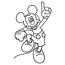 Dancing Mickey Mouse Coloring Page