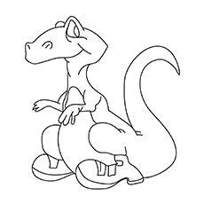 Dinoser With Shoes coloring page (check spelling)
