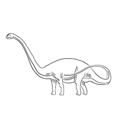 Brachiosaurus dinosaur coloring page