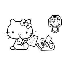 Hello Kitty Taking Paper to Color 