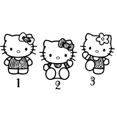 Hello Kittys with Numbers