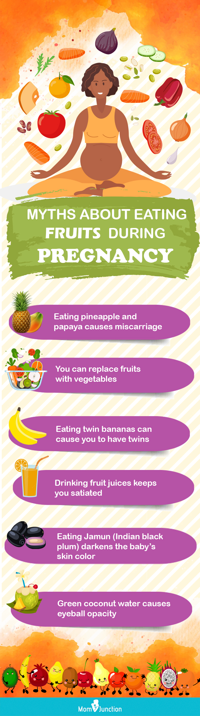 common misconceptions associated with eating fruits during pregnancy (infographic)
