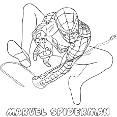 Marvel Spiderman coloring page