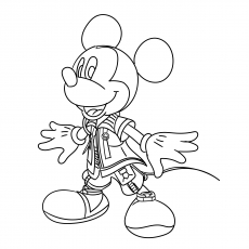Mickey Kingdom of Hearts Coloring Page