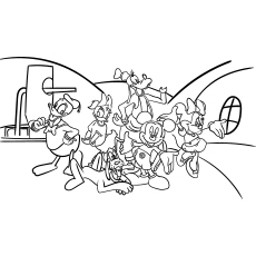 Mickey Mouse ClubHouse Coloring Page