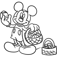 Mickey Mouse with Waster Egg coloring page