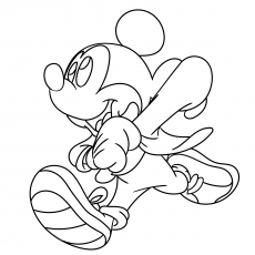 Mickey Running Coloring Page