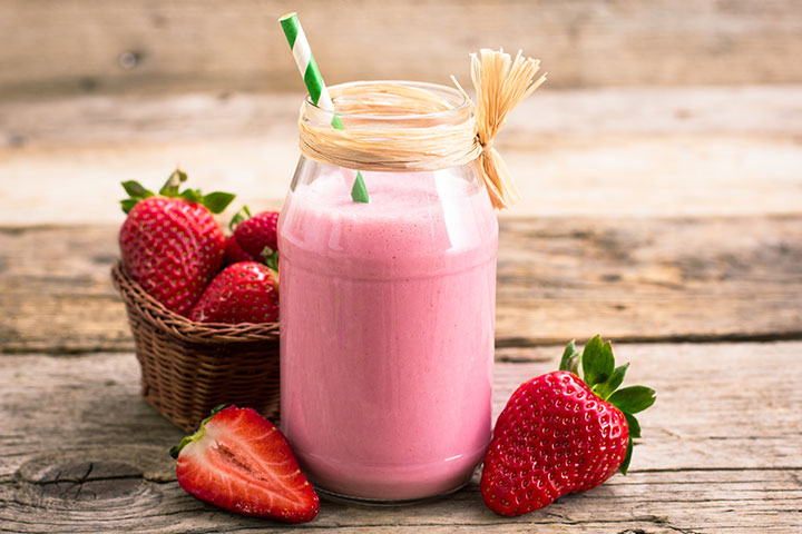 Pink smoothie kids party foods ideas