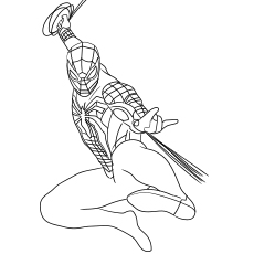 Spiderman PS4 coloring page