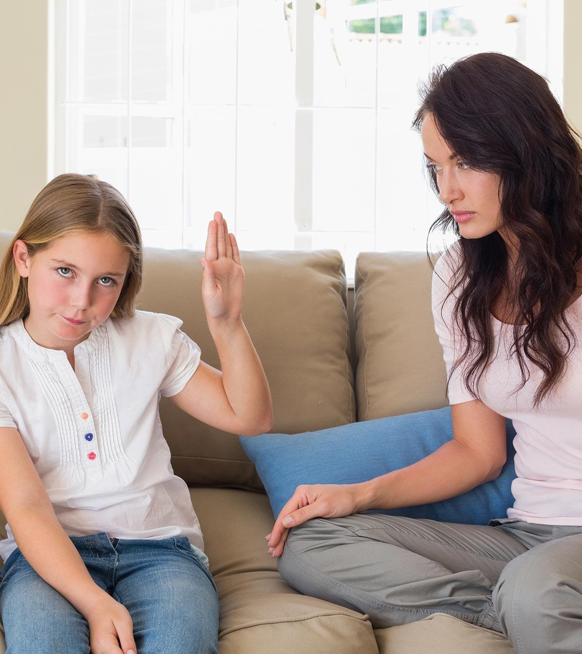 Mother Dealing With A Stubborn Child