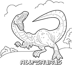 The Allosaurus coloring pages