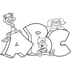 ABC Alphabet Parade Coloring Pages 