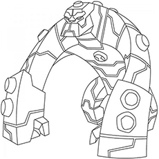 Bloxx from Ben 10 coloring page