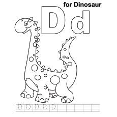 D for Dinosaur coloring pages