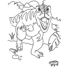 The dino says hello coloring page The dino says hello coloring page