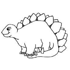 The dinosaur with spikes coloring page