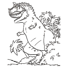 Horned dinosaur coloring pages