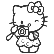 Kitty Loves Photography Coloring Pages