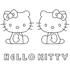 Kitty White And Mimmy Coloring Pages