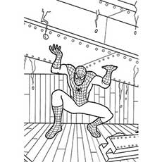 Spiderman Strength coloring page