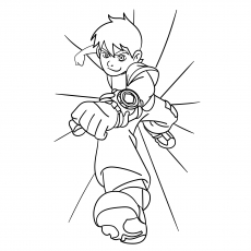 The Strong Ben 10 coloring page