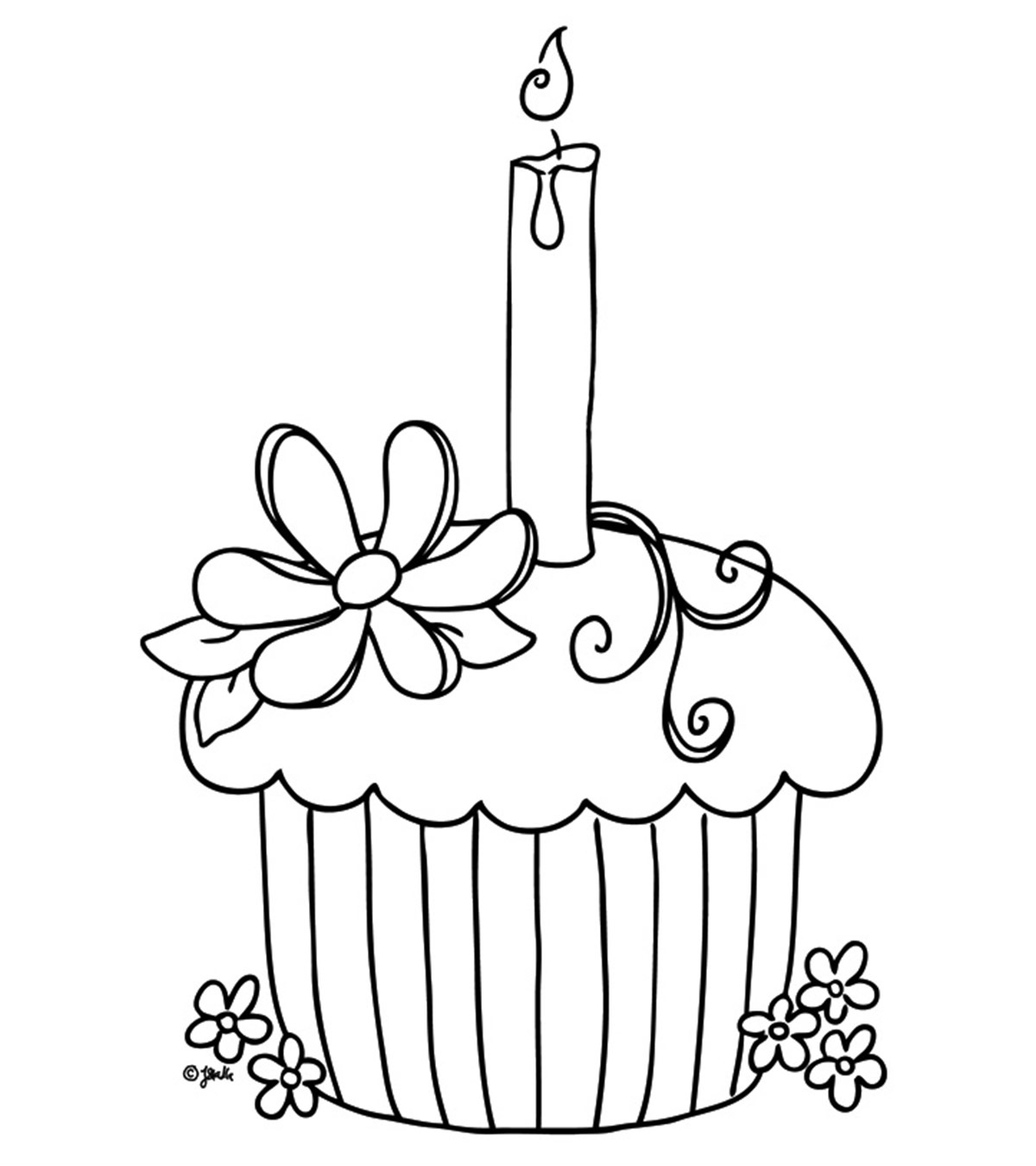 25 Lovely Cupcake Coloring Pages Your Toddler Will Love
