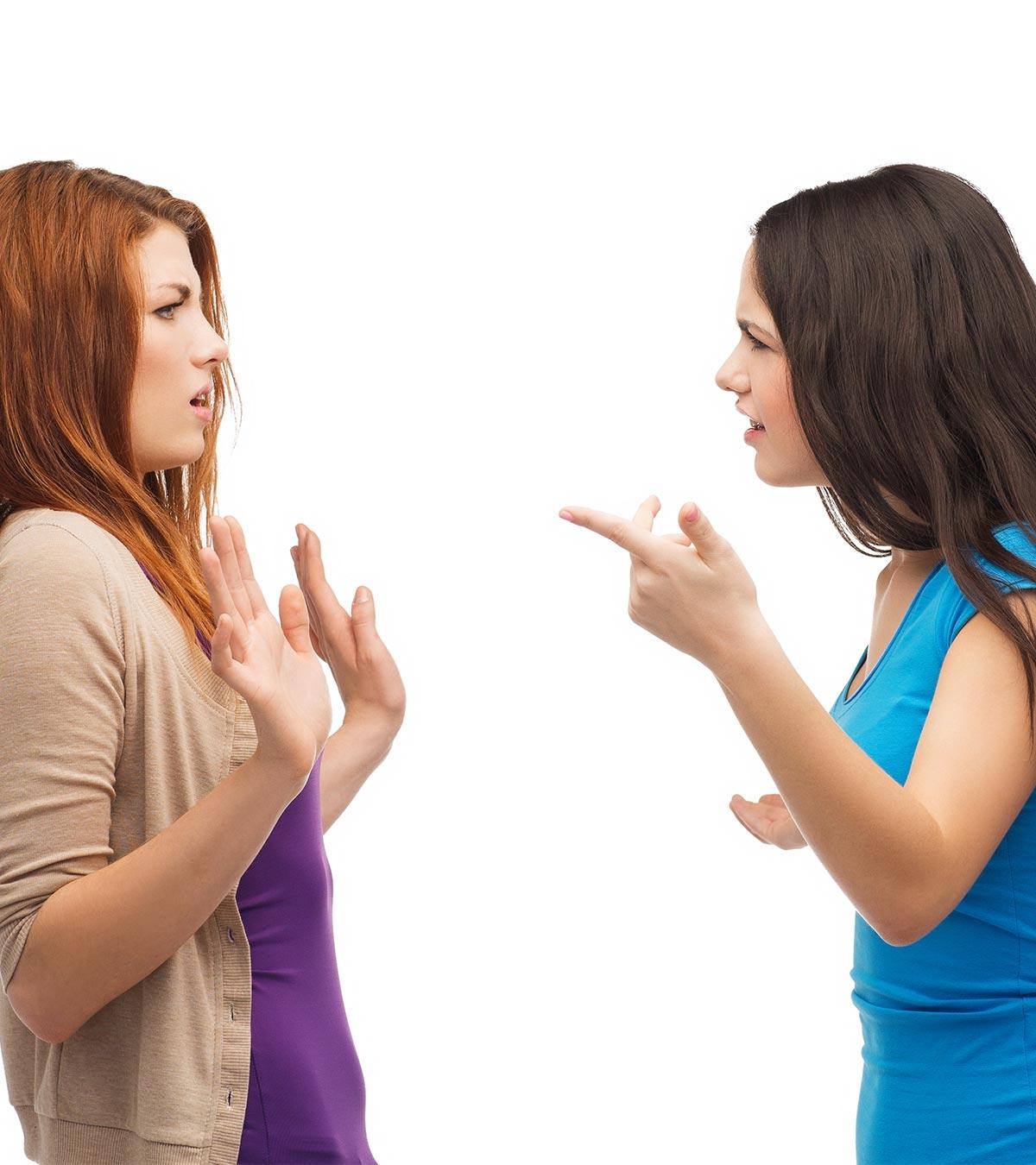 Two girls are arguing