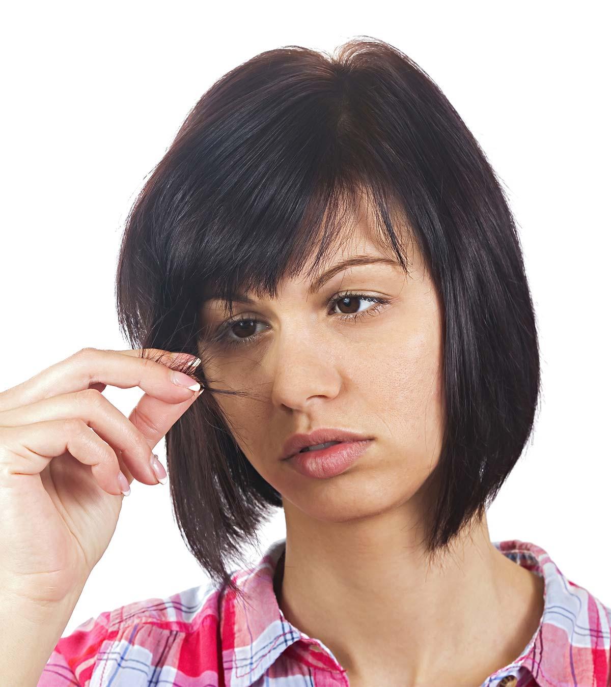 A teenage girl worries about her hair loss