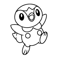 Piplup Pokemon coloring page