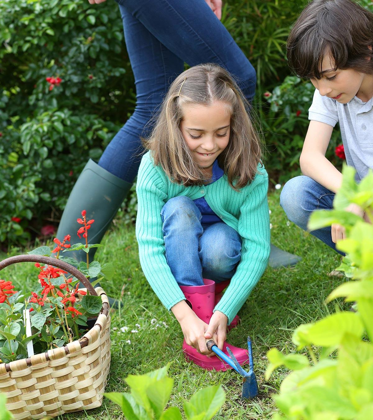 Kids Doing Garden Activities