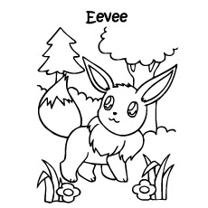 Pokemon Eevee Evolution coloring page
