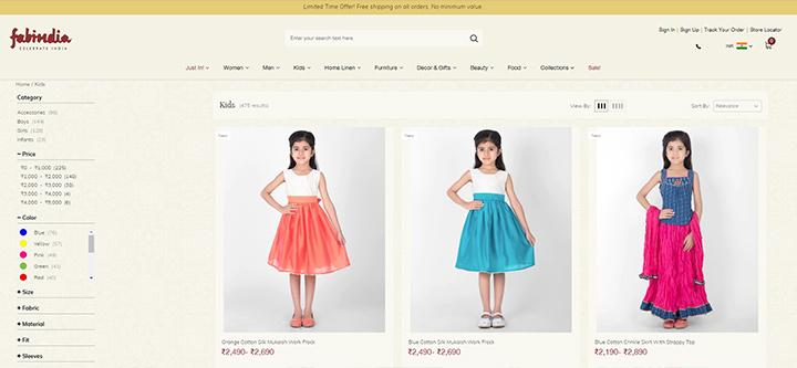 online shopping sites for kids clothes