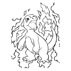 Fiery one Pokemon Charmeleon coloring page