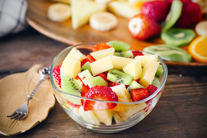 Fruit salad, snack for toddlers
