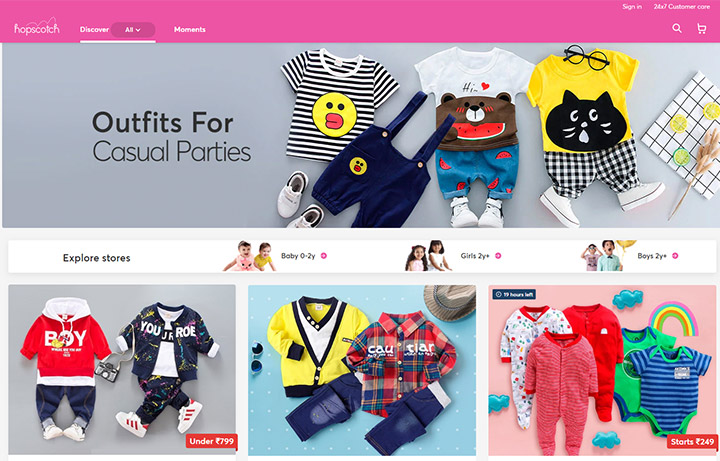 Best online clothing sites for kids in India, Hopscotch