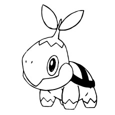 Pokemon Cute Turtwig coloring page
