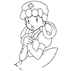 Nurse Joy Pokemon coloring page